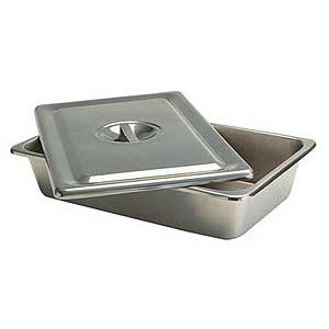 instrument tray, stainless tray with cover, small instrument tray, 8 inch tray