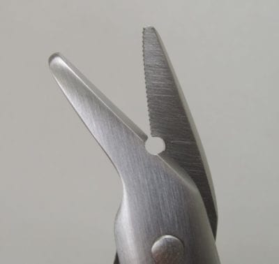 Wire Cutting notched scissor blades