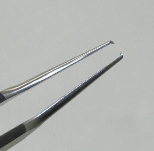 Castroviejo Fixation Forcep, straight wide handle, 1×2 teeth 0.5 mm